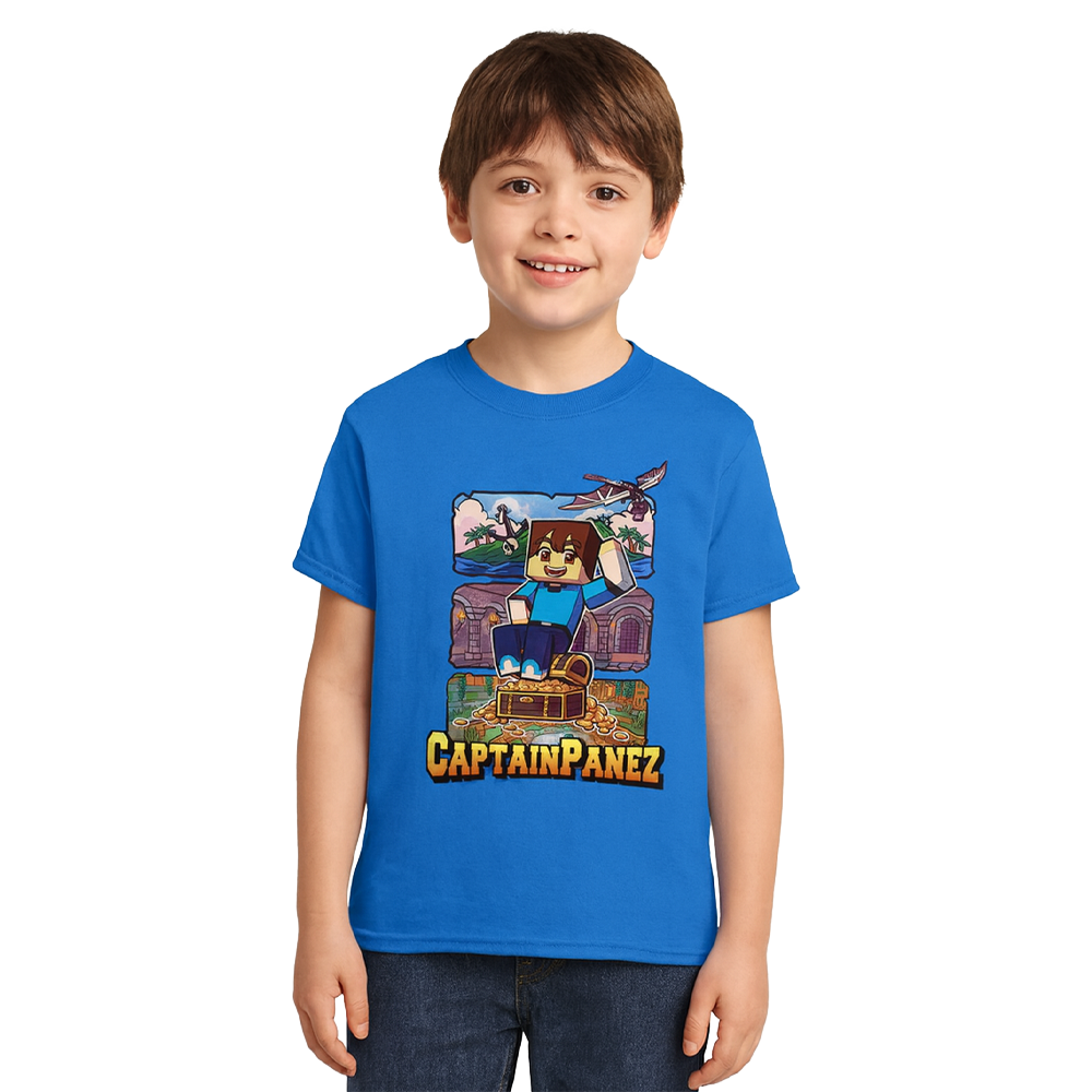 Μπλε T-shirt "CaptainPanez"