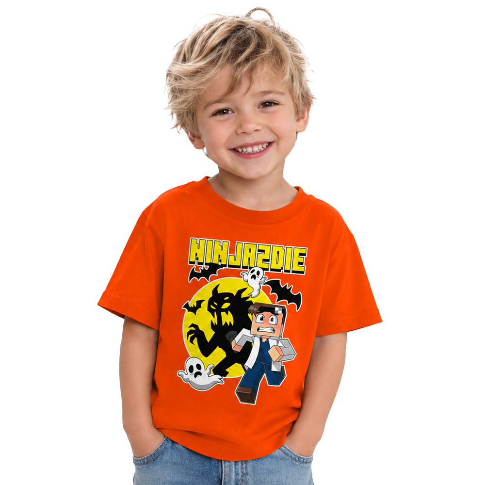 (Preorder) Πορτοκαλί T-shirt "Ninja"