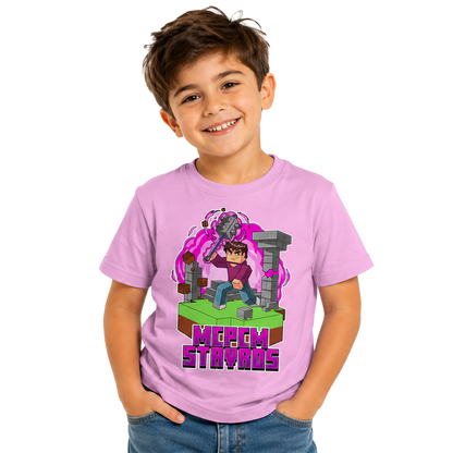 (Preorder) Ροζ T-shirt "McpcmStavros"