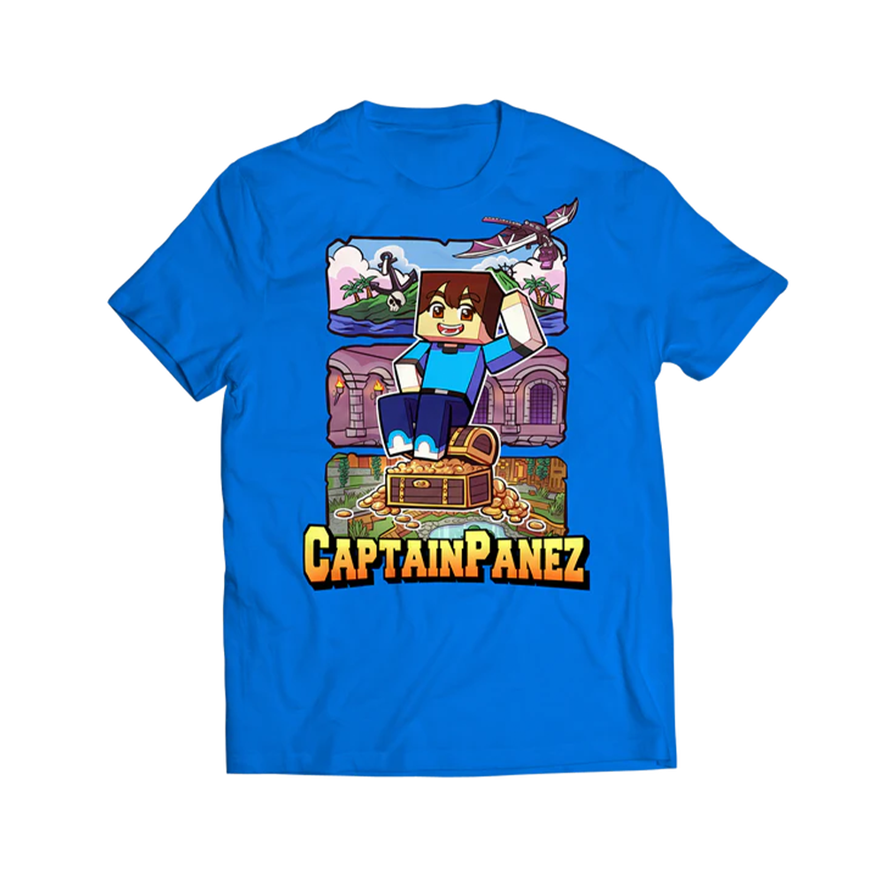 Μπλε T-shirt "CaptainPanez"