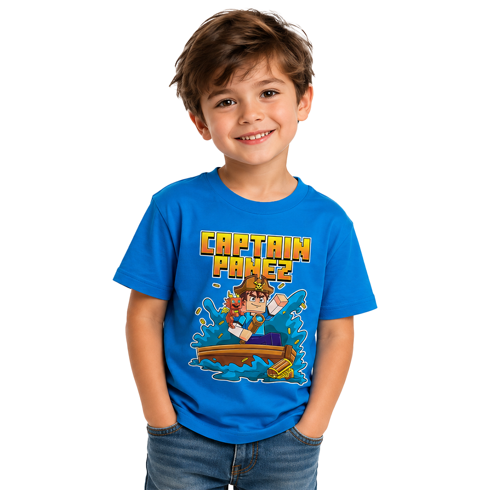 (Preorder) Γαλάζιο T-shirt "CaptainPanez"