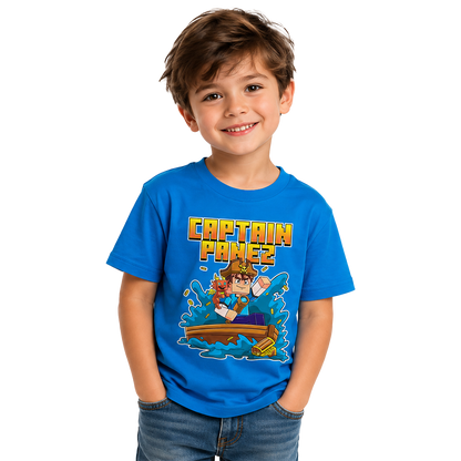 (Preorder) Γαλάζιο T-shirt "CaptainPanez"