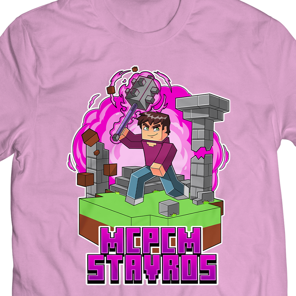 (Preorder) Ροζ T-shirt "McpcmStavros"