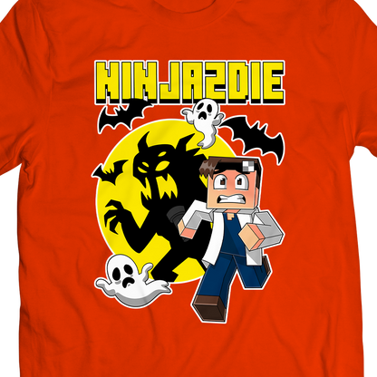 (Preorder) Πορτοκαλί T-shirt "Ninja"