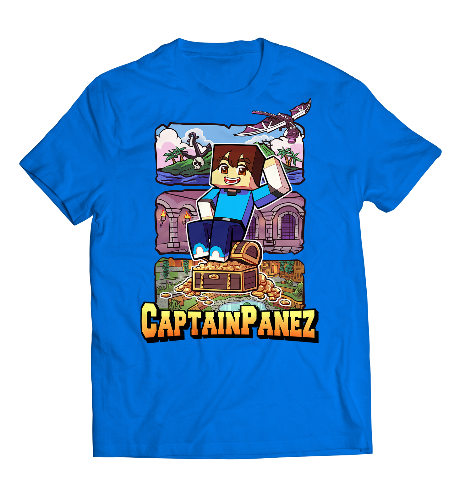 Μπλε T-shirt "CaptainPanez"