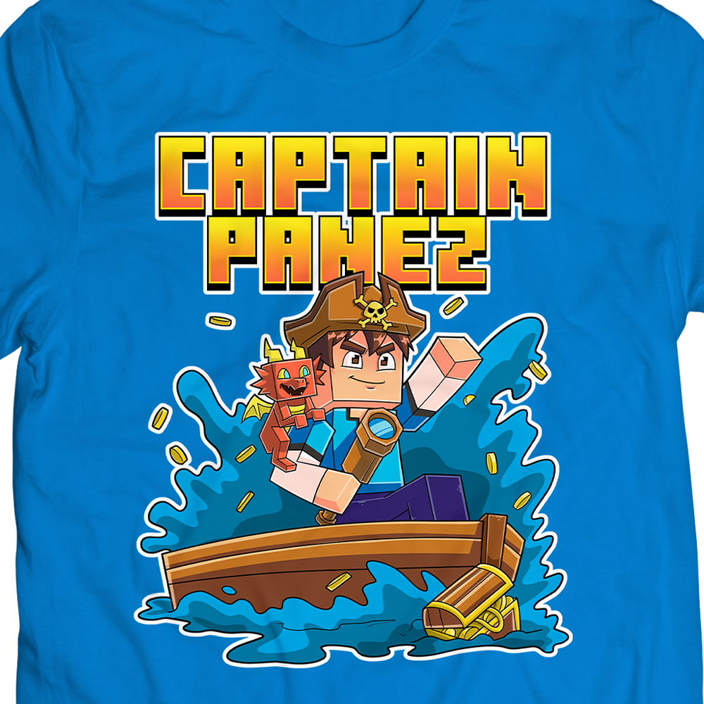 (Preorder) Γαλάζιο T-shirt "CaptainPanez"