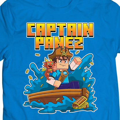 (Preorder) Γαλάζιο T-shirt "CaptainPanez"