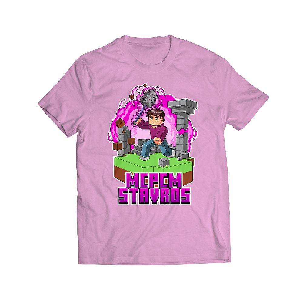 (Preorder) Ροζ T-shirt "McpcmStavros"