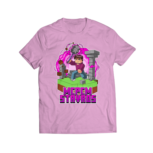 (Preorder) Ροζ T-shirt "McpcmStavros"