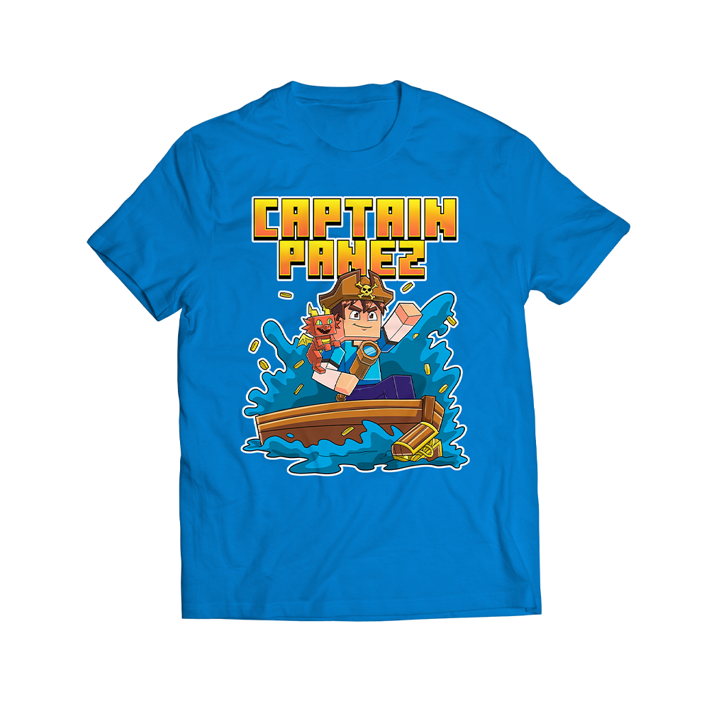 (Preorder) Γαλάζιο T-shirt "CaptainPanez"