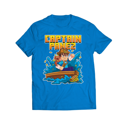 (Preorder) Γαλάζιο T-shirt "CaptainPanez"