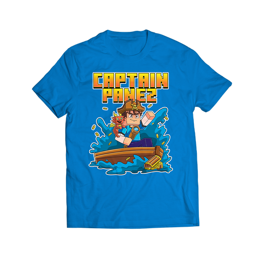 (Preorder) Γαλάζιο T-shirt "CaptainPanez"